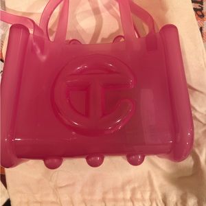 Melissa x Telfar mini jelly pink bag